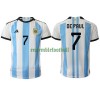 Maillot de Supporter Argentine Rodrigo de Paul 7 Domicile Coupe du Monde 2022 Pour Homme